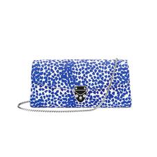 Aspinal x Beulah Blue Heart Clutch in Cobalt Blue