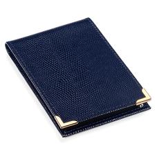 Pocket Memo Pad in Midnight Blue Lizard