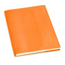 A4 Refillable Leather Journal in Orange Lizard