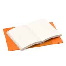 Refillable Pocket Notebook Journal in Orange Lizard