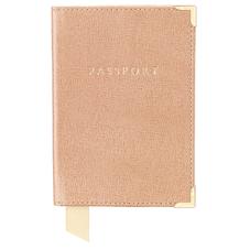 Passport Cover in Deer Saffiano & Cappuccino Suede