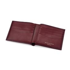 Billfold Wallet in Burgundy Saffiano & Black Suede