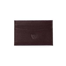 Slim Credit Card Case in Chocolate Brown Saffiano