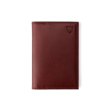 Double Credit Card Case in Cognac with Brown Snake