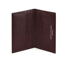 Double Fold Credit Card Case in Chocolate Brown Saffiano