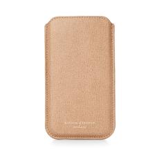 iPhone 6 / 7 Leather Sleeve in Deer Saffiano & Stone Suede