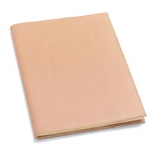 Saffiano A4 Refillable Leather Journal in Deer Saffiano