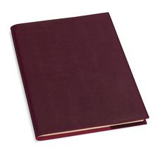 Saffiano A4 Refillable Leather Journal in Burgundy Saffiano