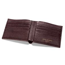 Billfold Wallet in Chocolate Brown Saffiano & Espresso Suede