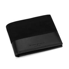 Shadow Billfold Wallet in Black Nubuck