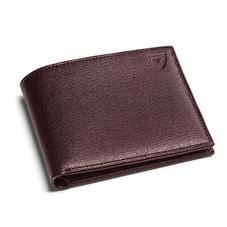 Billfold Wallet in Chocolate Brown Saffiano & Espresso Suede