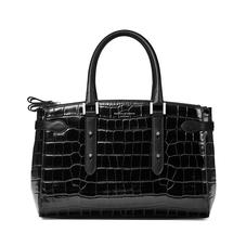Brook Street Bag in Deep Shine Black Croc