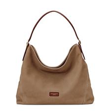 Aspinal Hobo Bag in Fog Nubuck