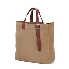 The 'A' Tote in Fog Nubuck & Smooth Tan