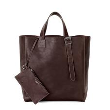 The 'A' Tote in Smooth Brown & Brown Suede