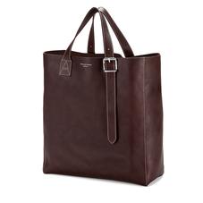 The 'A' Tote in Smooth Brown & Brown Suede