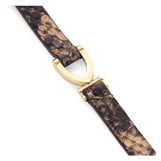 Stirrup Bracelet in Tan Snake