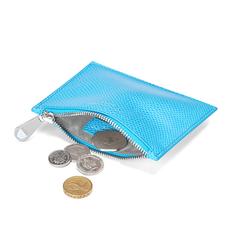 Small Essential Flat Pouch in Aquamarine Lizard