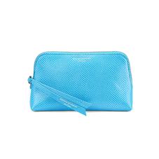 Small Essential Cosmetic Case in Aquamarine Lizard