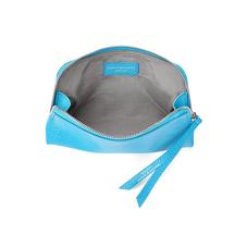 Small Essential Cosmetic Case in Aquamarine Lizard