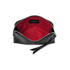 Small Essential Cosmetic Case in Jet Black Lizard