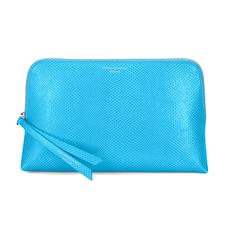 Large Essential Cosmetic Case in Aquamarine Lizard