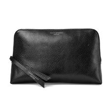 Large Essential Cosmetic Case in Jet Black Lizard