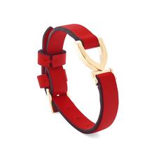 Stirrup Bracelet in Smooth Scarlet