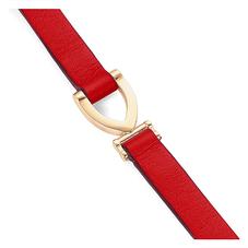 Stirrup Bracelet in Smooth Scarlet