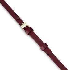 Mayfair Skinny Double Wrap Leather Bracelet in Smooth Bordeaux