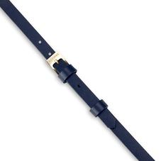 Mayfair Skinny Double Wrap Leather Bracelet in Smooth Blue Moon