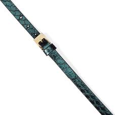 Mayfair Skinny Double Wrap Leather Bracelet in Peacock Snake
