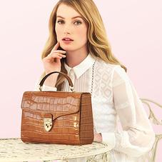 Mayfair Bag in Deep Shine Vintage Tan Croc