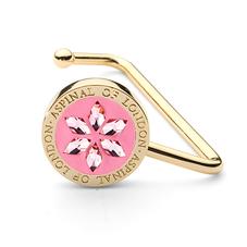 Aspinal Handbag Hook in Candy Pink Patent & Light Rose SWAROVSKI ELEMENTS