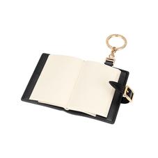Marylebone Mini Refillable Journal Keyring in Smooth Black