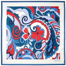 Psychedelic Silk Scarf in Navy