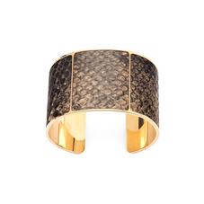 Minerva Cuff Bracelet in Tan Snake