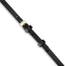 Mayfair Skinny Double Wrap Leather Bracelet in Smooth Black