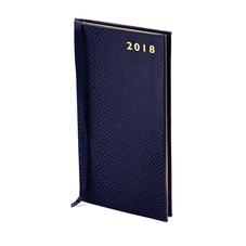 Slim Pocket Leather Diary in Midnight Blue Lizard