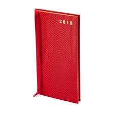 Slim Pocket Leather Diary in Berry Lizard