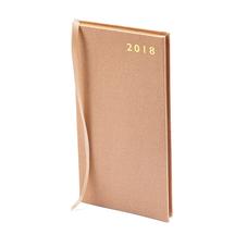 Slim Pocket Leather Diary in Deer Saffiano