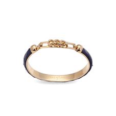 Chainlink Skinny Cuff Bracelet in Navy Snake