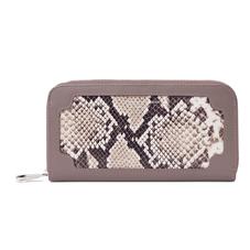 Marylebone Purse in Smooth Chanterelle & Natural Python Print