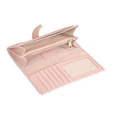 London Ladies Purse Wallet in Smooth Peach & Blush Suede