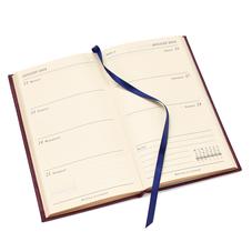 Slim Pocket Leather Diary in Raspberry Lizard