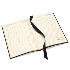 A5 Week to View Leather Diary in Midnight Blue Lizard