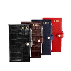 Slim Pocket Leather Diary & Pen