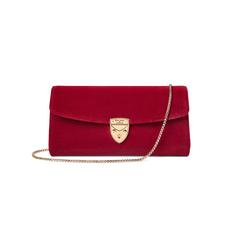 Mini Eaton Clutch in Scarlet Velvet