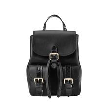 Small Oxford Backpack in Smooth Black & Deep Shine Black Croc