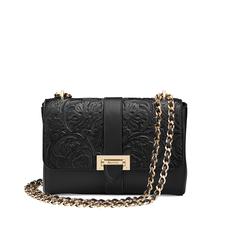 Large Lottie Bag in Black Embossed Flower